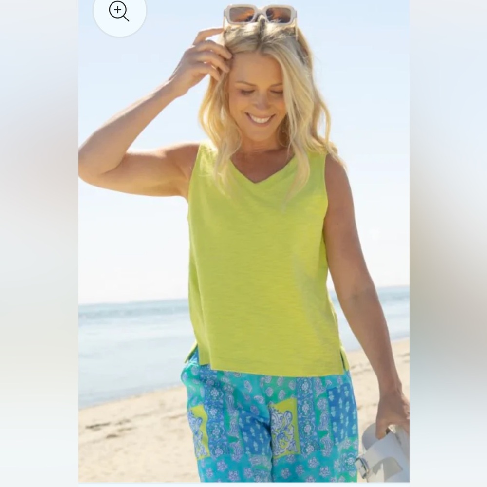 Escape Textured Peruvian Cotton Sun and Sea Tank White XS - Picture 5 of 5